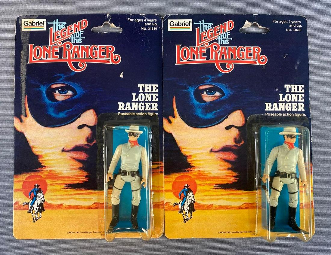 Group of 2 Gabriel The Legend of the Lone Ranger Action Figures: Original packaging. Punched.