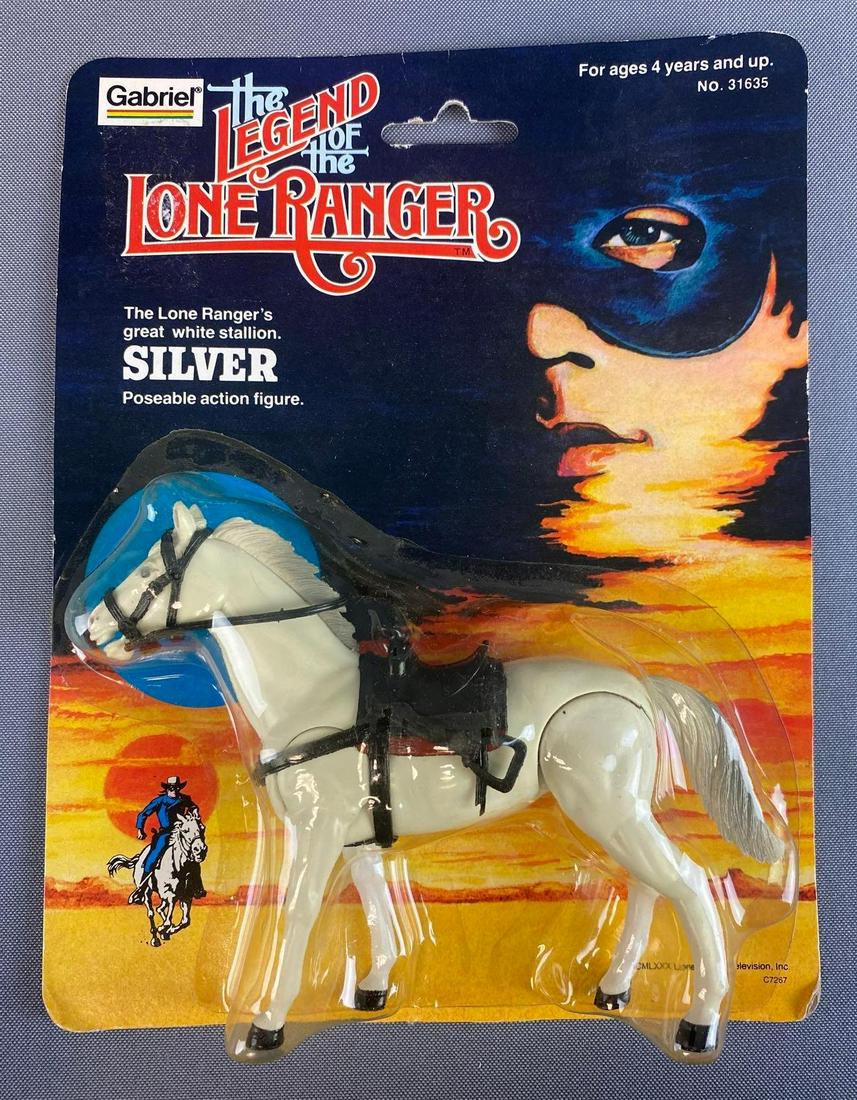 Gabriel The Legend of the Lone Ranger Silver Action Figure: Original packaging. Punched.