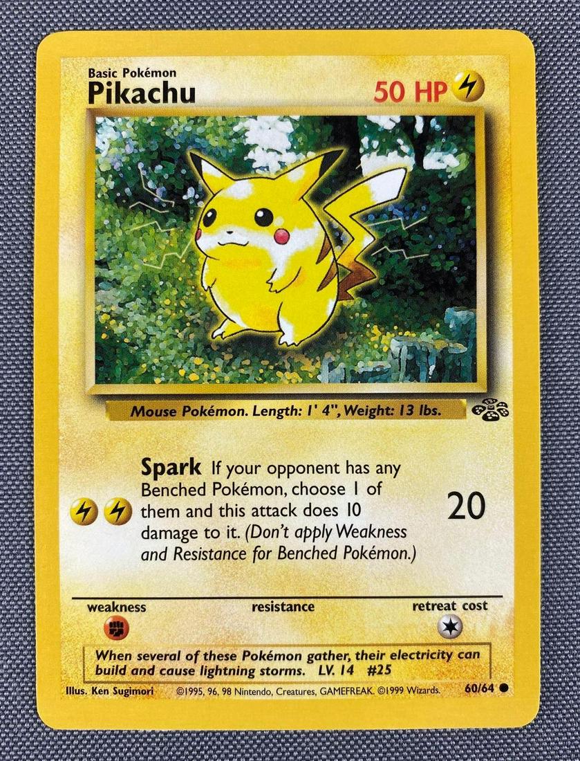 1999 Pokemon 60/64 Jungle Pikachu Card (1 of 2)