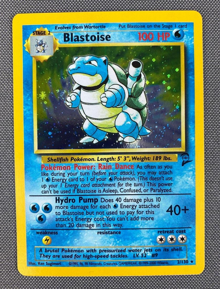 2000 Pokemon 2/130 Base Set 2 Holo Blastoise Card (1 of 2)