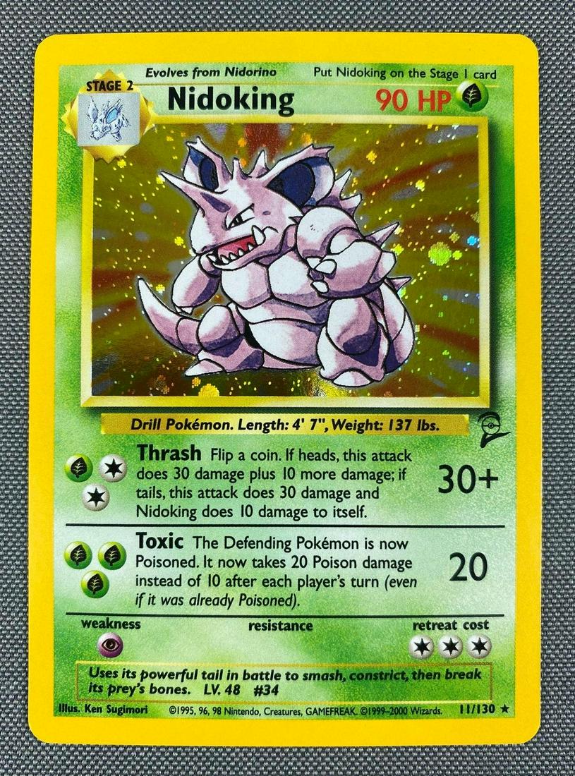 2000 Pokemon 11/130 Base Set Nidoking Holo Card (1 of 2)