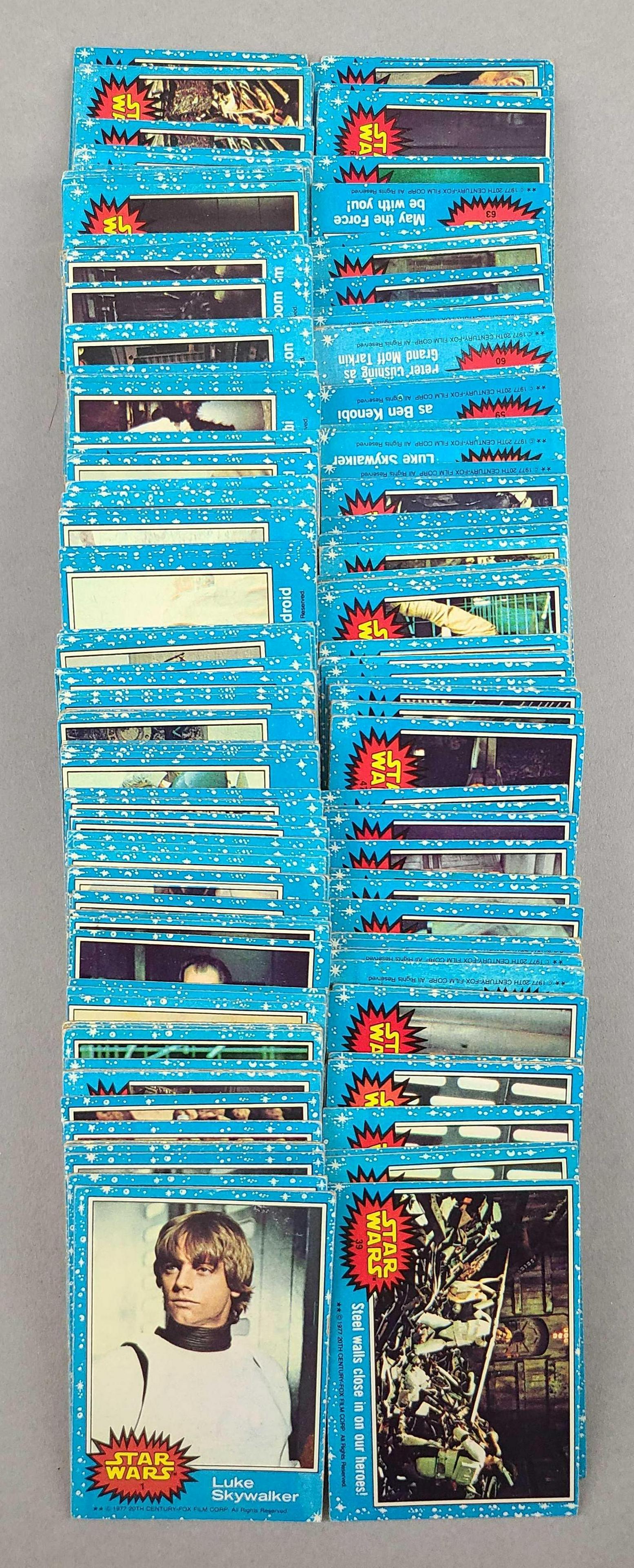 Group of 200+ Star Wars Blue Border Collector Cards (1 of 3)