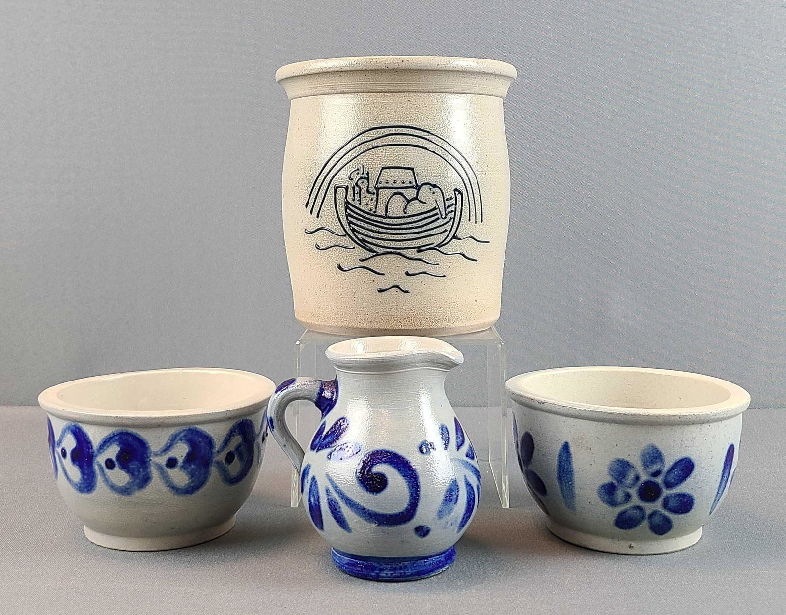 Group of 4 Stoneware Pottery Pieces (1 of 5)