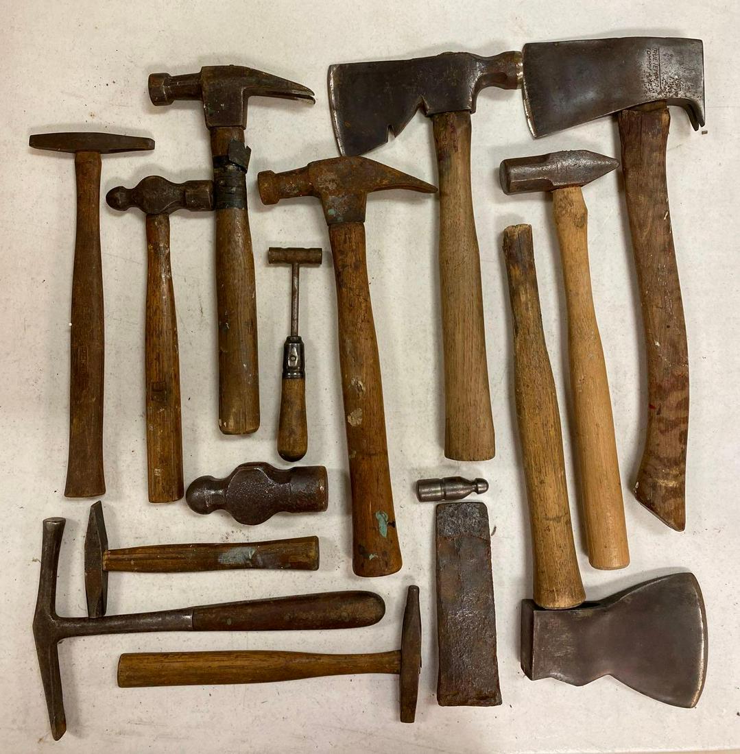 Group of Antique Hatchets and Hammers (1 of 5)