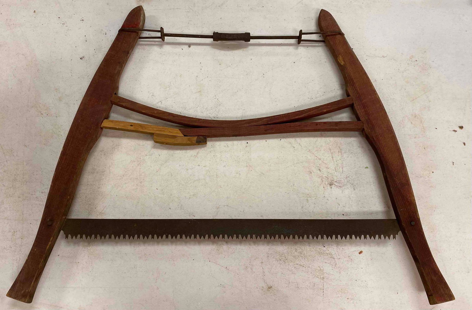 Antique E. C. A. and Co. Wood Buck Saw (1 of 4)