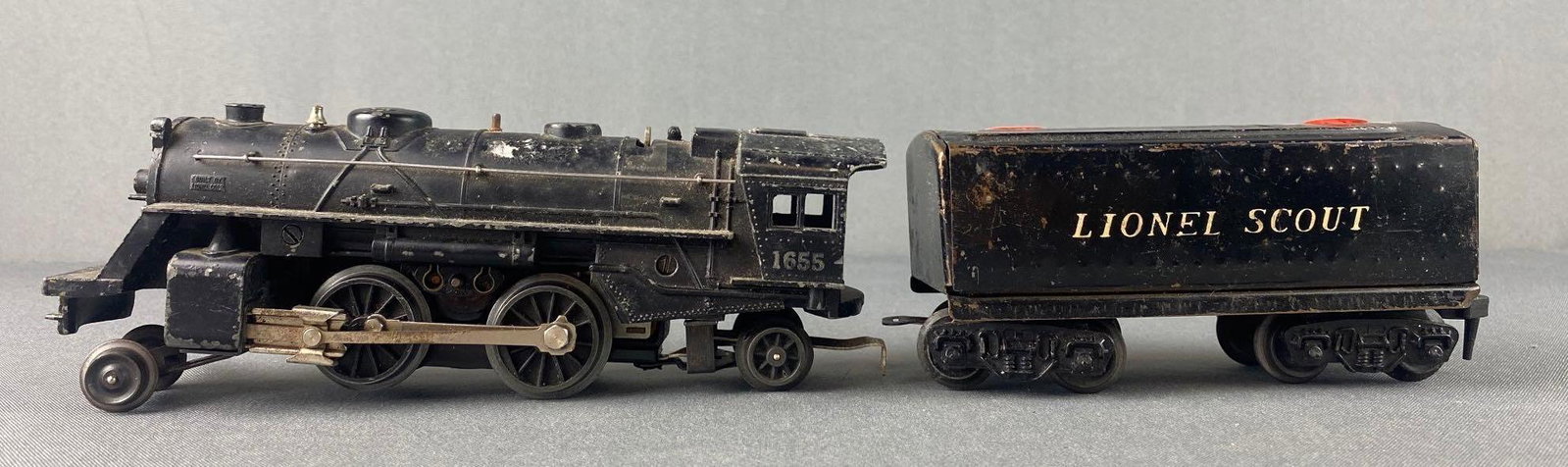 Lionel O Scale 1655 Steam Locomotive and Tender: Untested. Made in America.