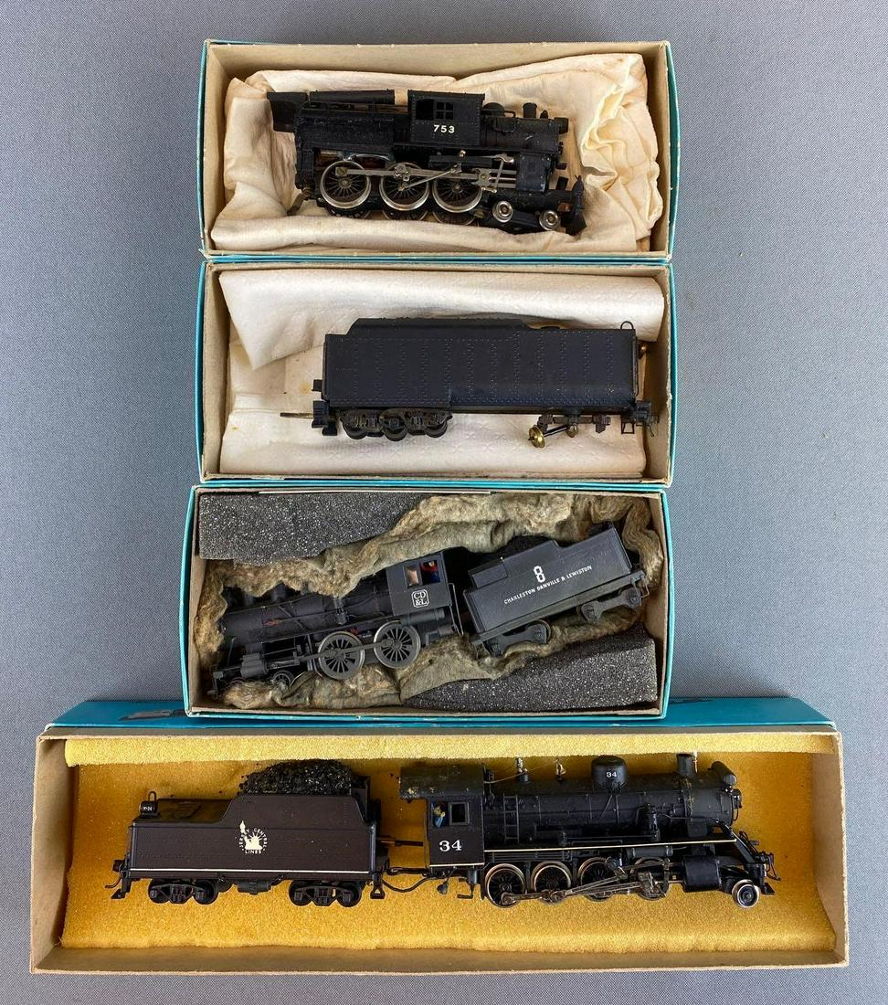 Group of HO Scale Steam Locomotives and Tenders (1 of 4)