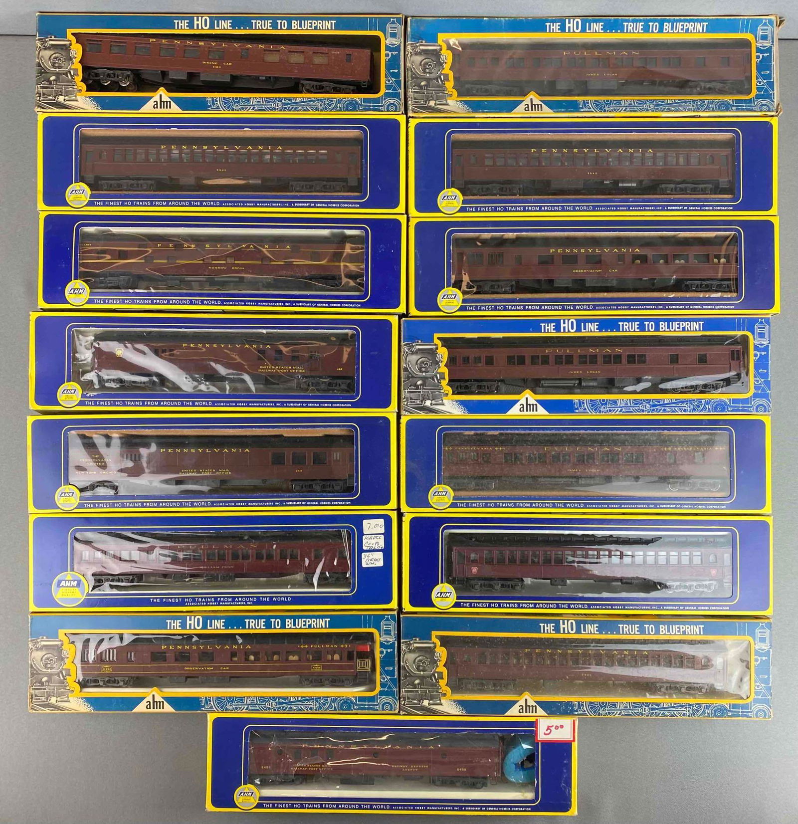 Group of 15 AHM HO Scale Passenger Cars (1 of 6)