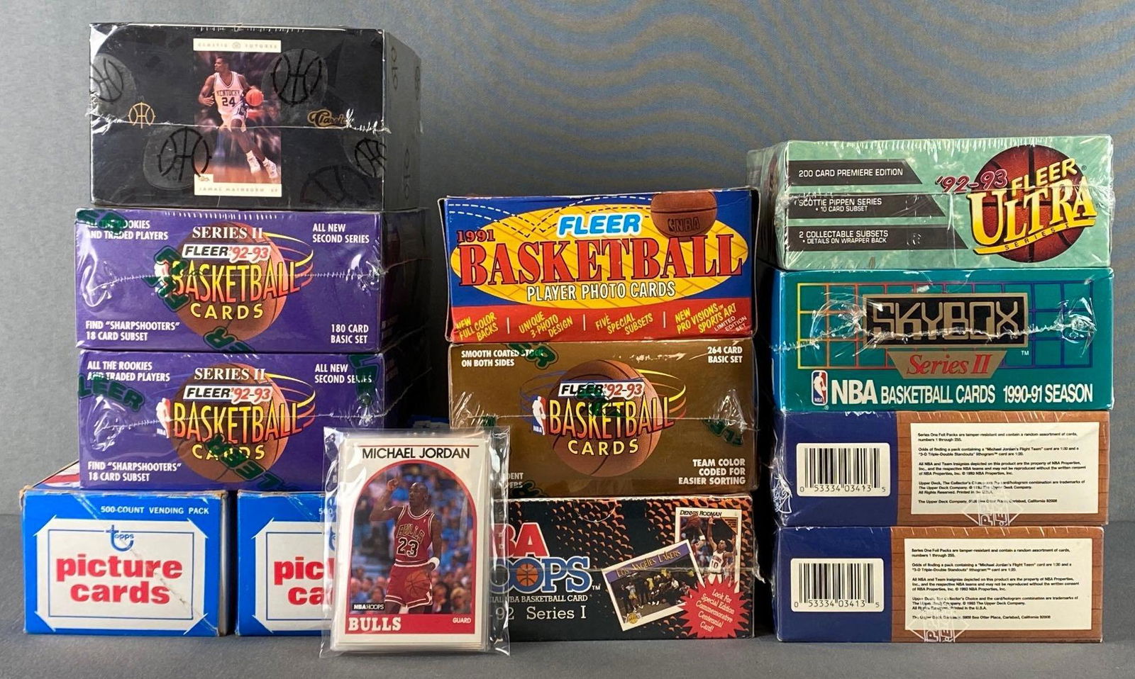 Group of 12 1990-94 Basketball Card Boxes (1 of 9)