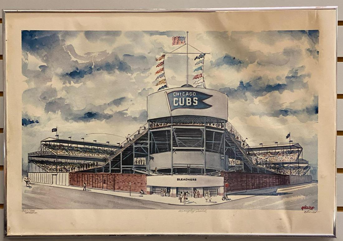 Limited Edition Wrigley Field Print Signed Numbered (1 of 6)