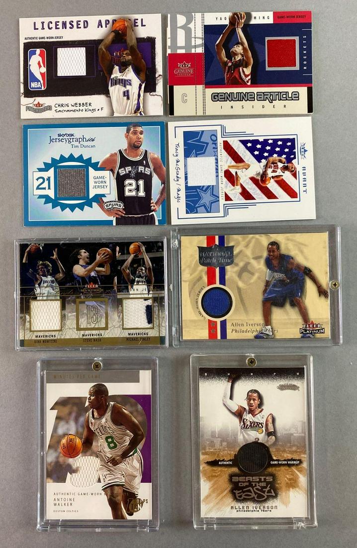 Group of 8 NBA HOF Game Worn Jersey Cards (1 of 5)