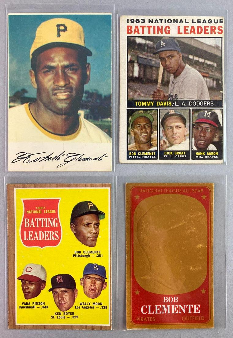 Group of 4 Roberto Clemente Cards (1 of 2)