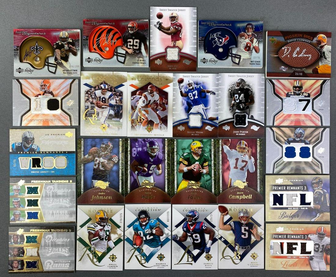 Group of Upper Deck Football Jersey & Auto Cards (1 of 5)