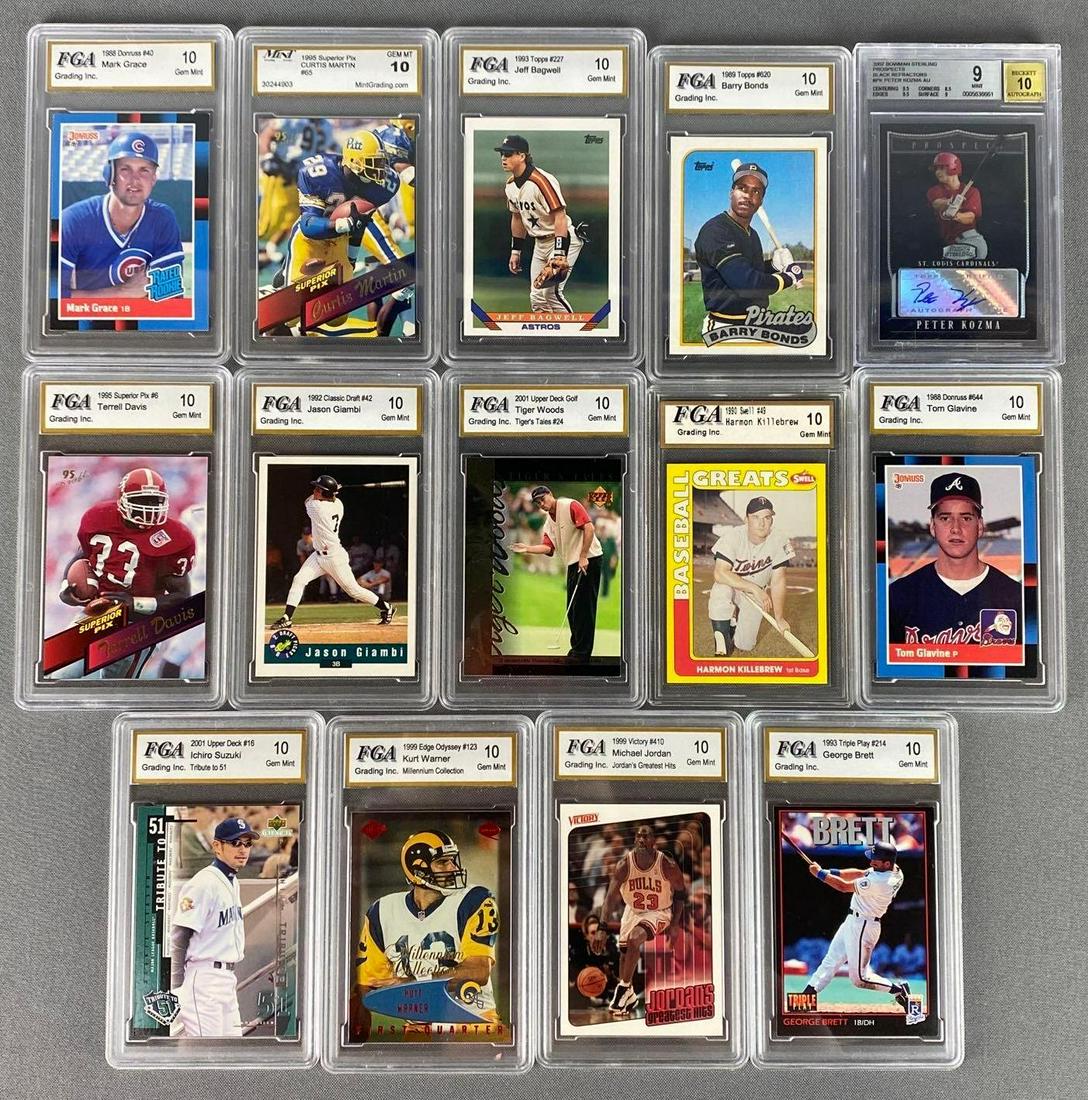 Group of 14 Graded Sports Cards (1 of 7)
