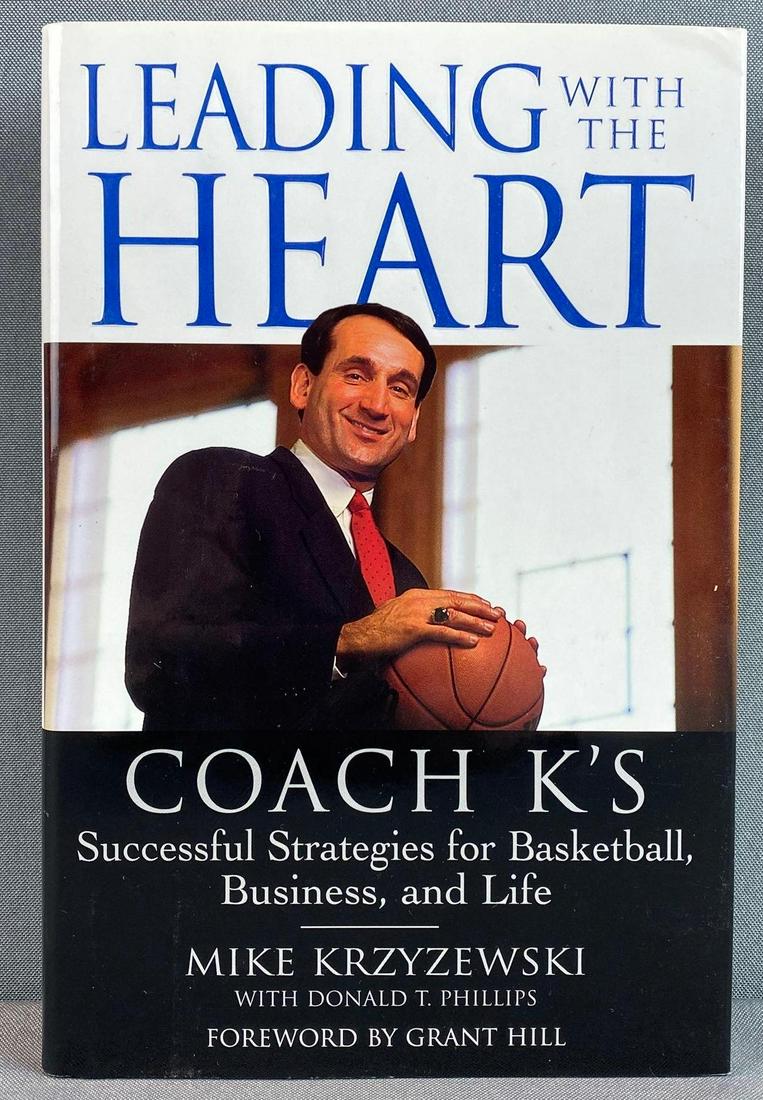 Mike Krzyzewski Signed Leading With the Heart Hardcover Book (1 of 5)