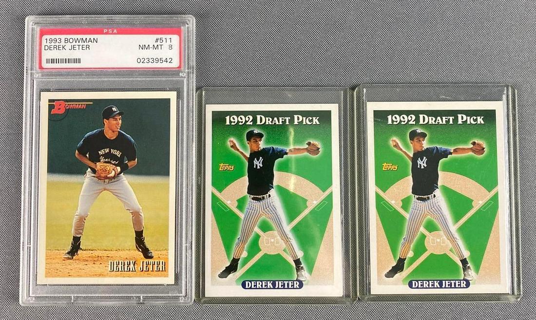 Group of 3 1993 Derek Jeter Rookie Cards (1 of 2)