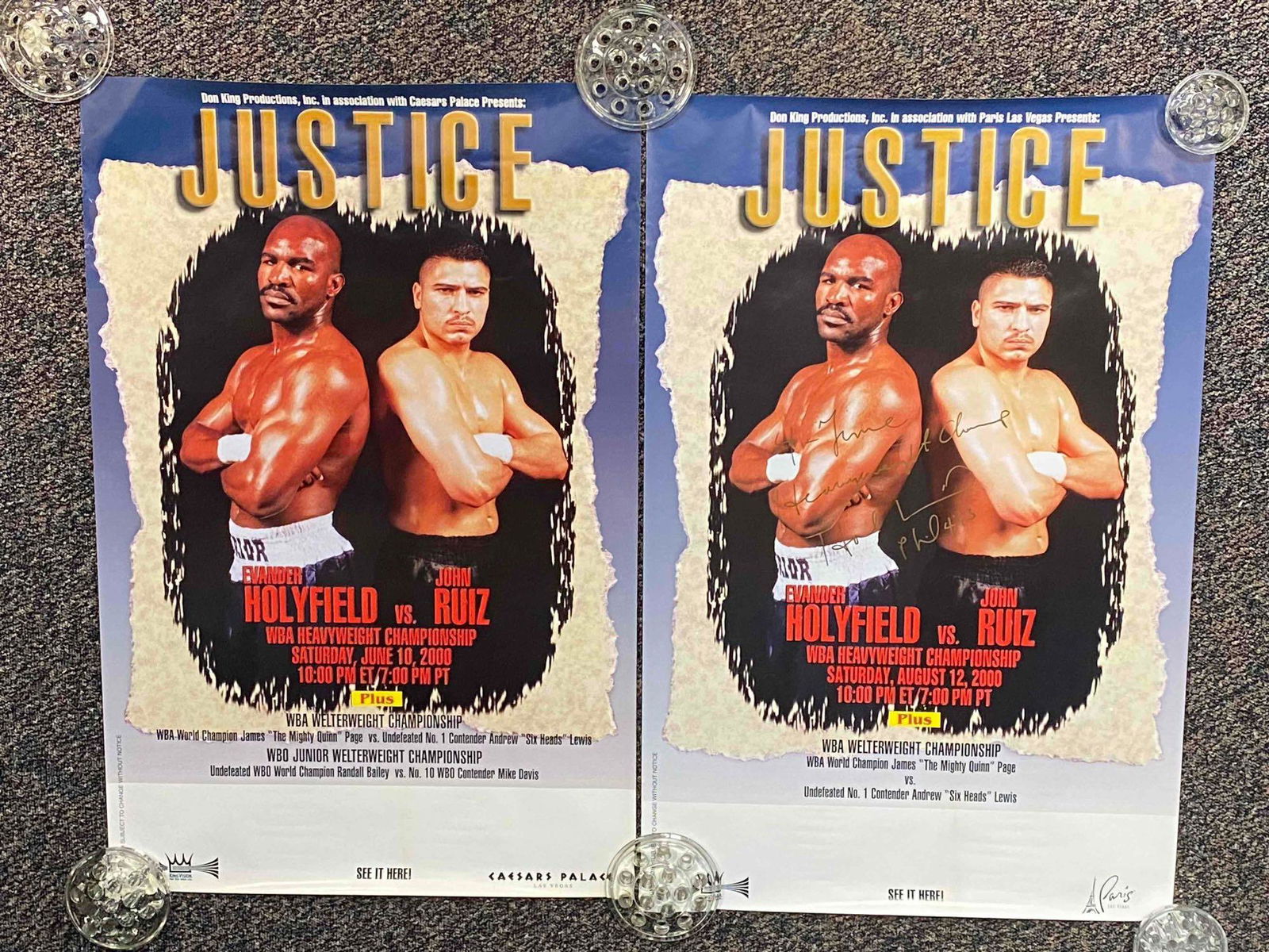 Group of 2 Evander Holyfield Justice Posters (1 of 4)