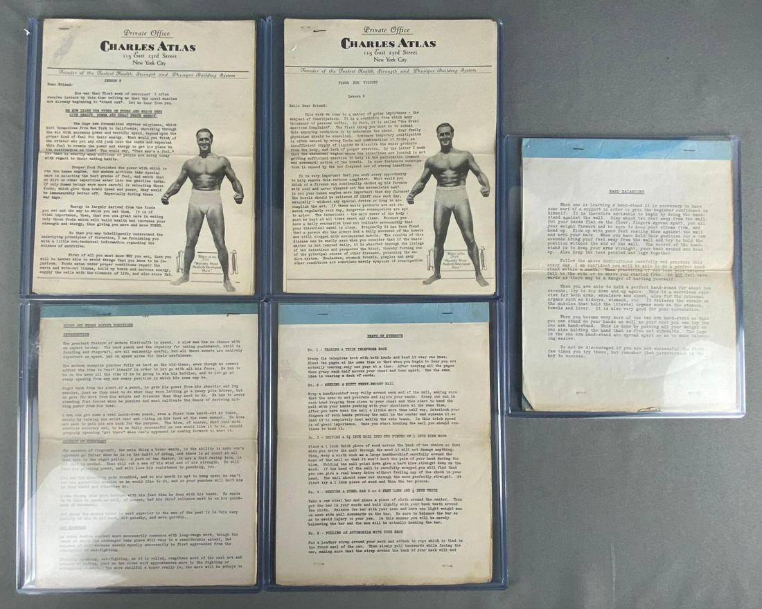 5 Charles Atlas Private Office Physique Building Training Guides: Early.