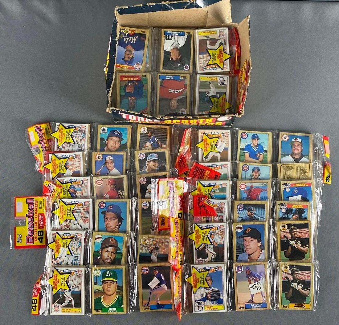 Partial box of 19 1987 Topps  Rack Packs (1 of 4)
