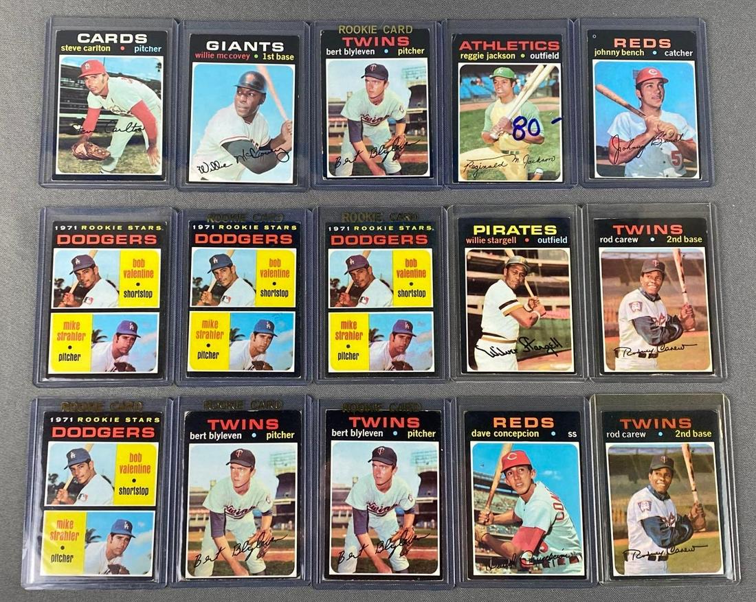 30 1971 Topps Baseball Stars HOF and Rookie Cards (1 of 4)