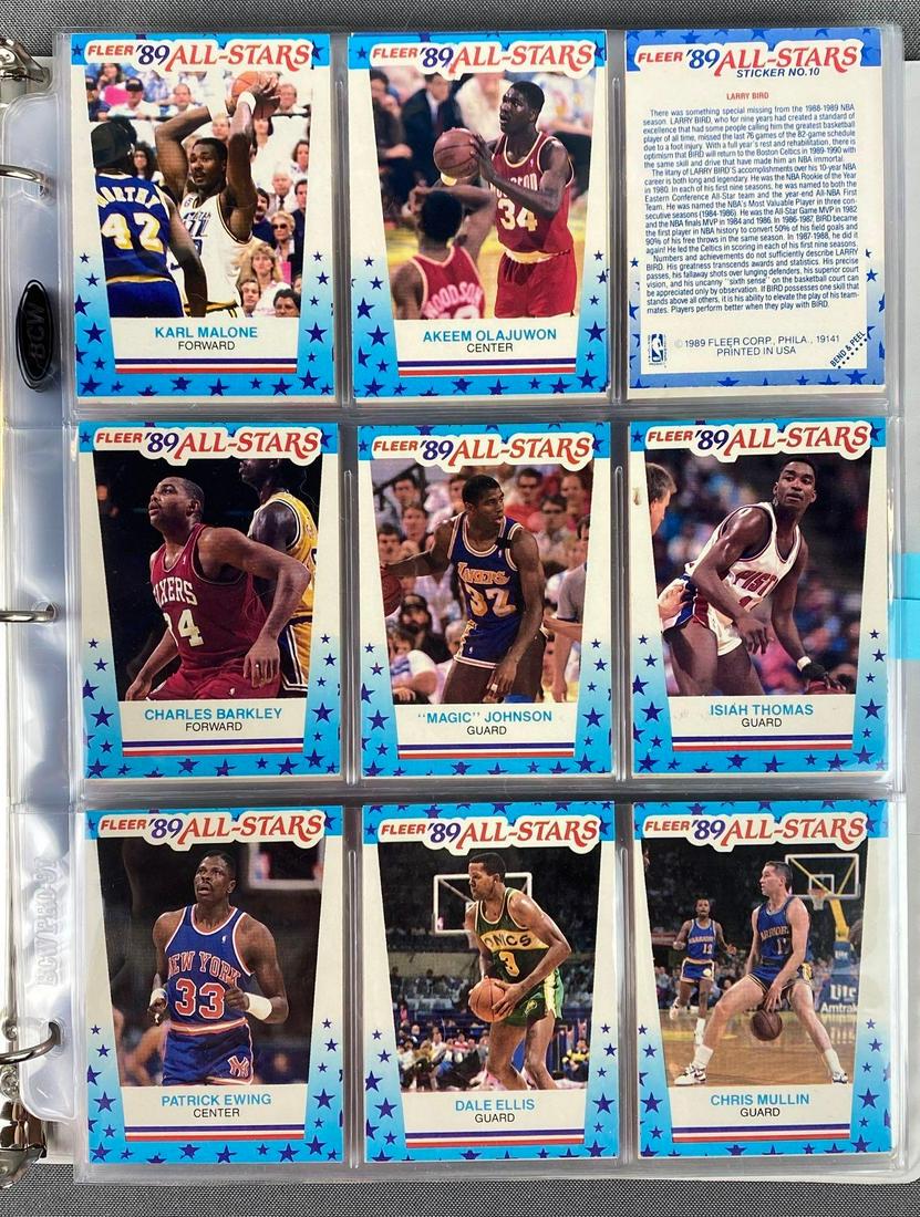 1989-90 Fleer Basketball Card Partial Set with Stickers: Does not include Michael Jordan base card or sticker.