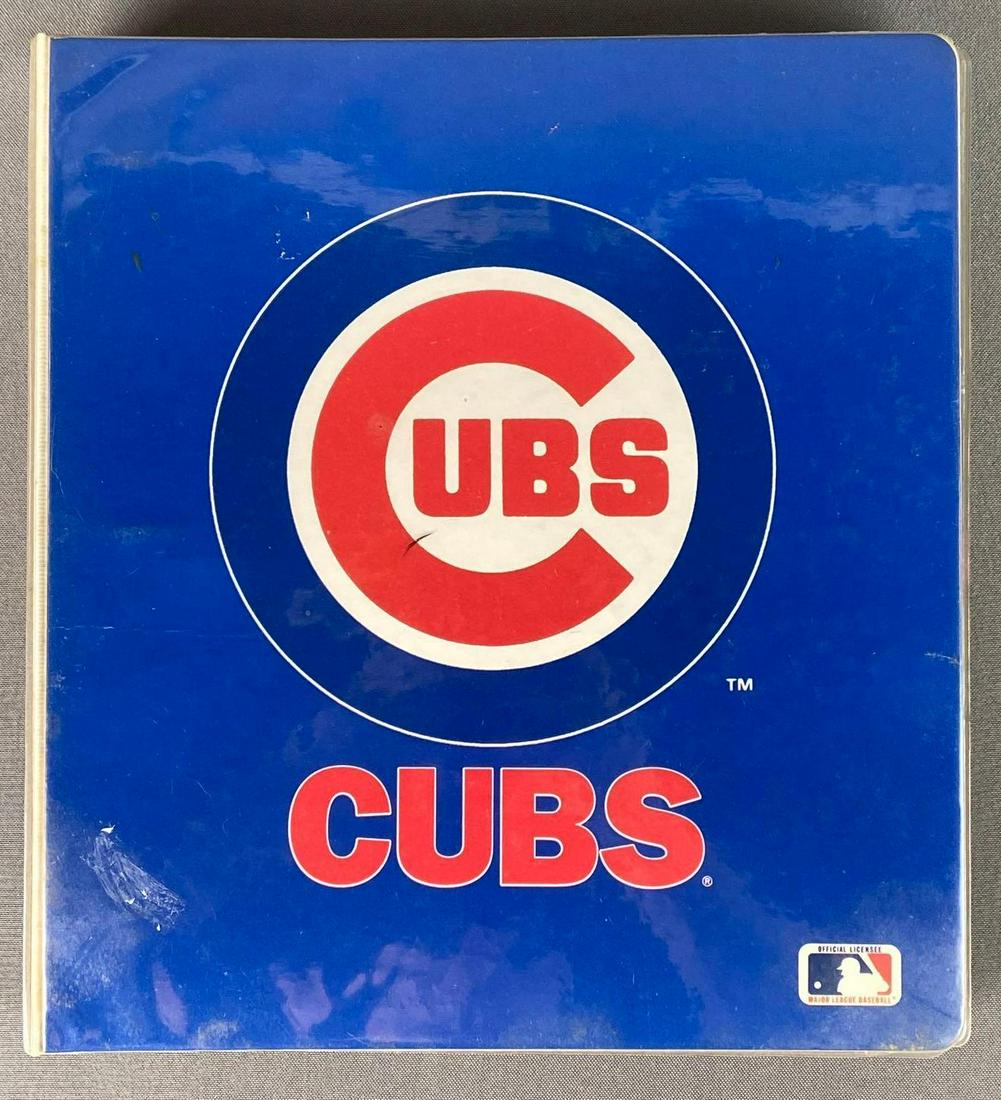 Binder of Chicago Cubs Baseball Cards (1 of 10)