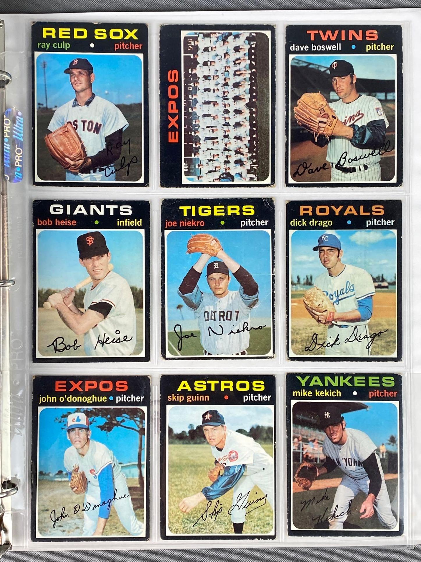 Binder of 1971 Topps Baseball Cards (1 of 10)