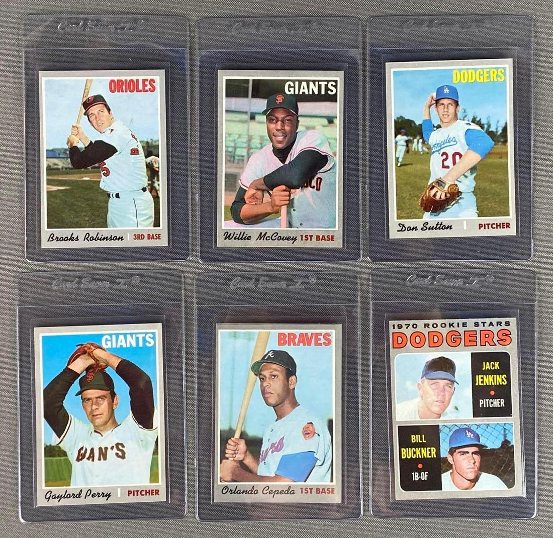 Group of 6 1970 Topps Baseball HOFs and Rookies (1 of 5)