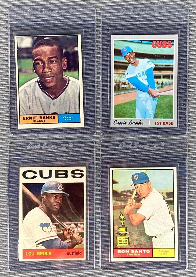 Group of 4 Chicago Cubs HOFs and Rookie Card (1 of 5)