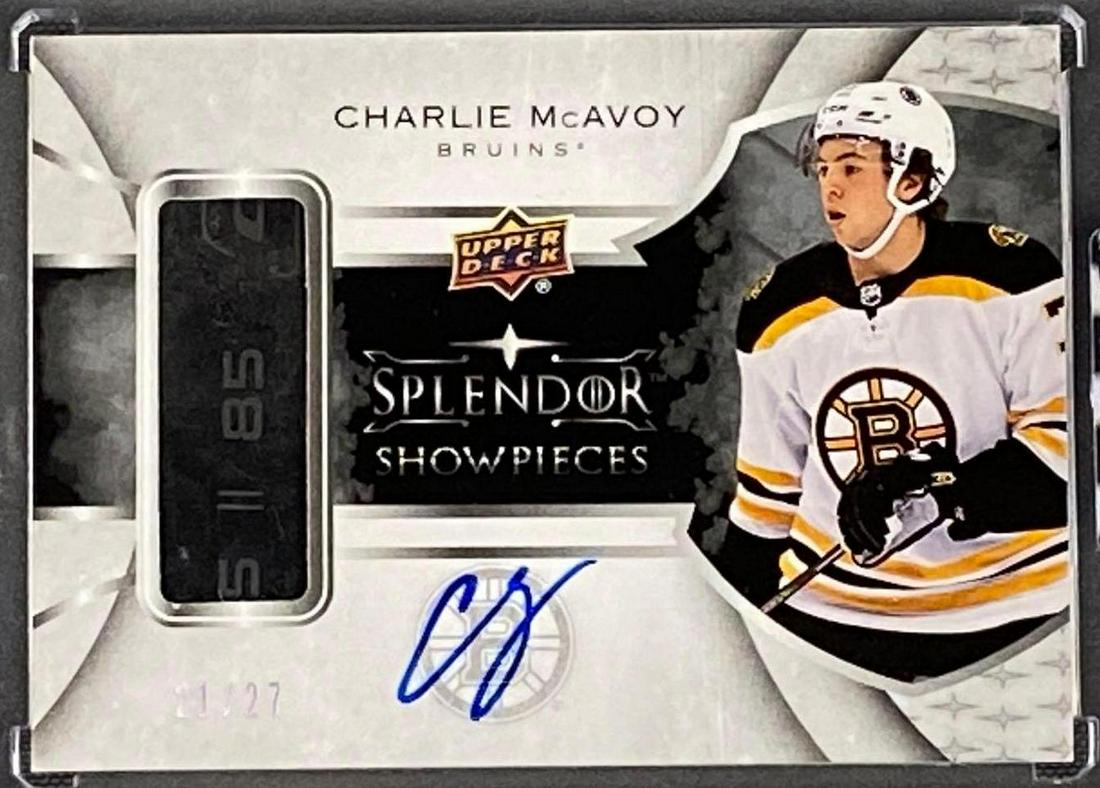 2017-18 Upper Deck Splendor Charlie McAvoy Stick Auto (1 of 3)