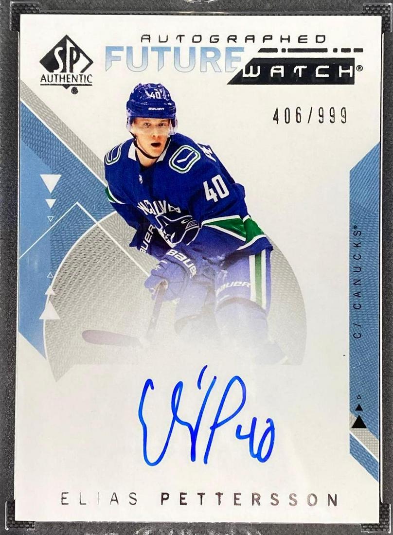 2018-19 SP Authentic Elias Pettersson Auto Card (1 of 3)