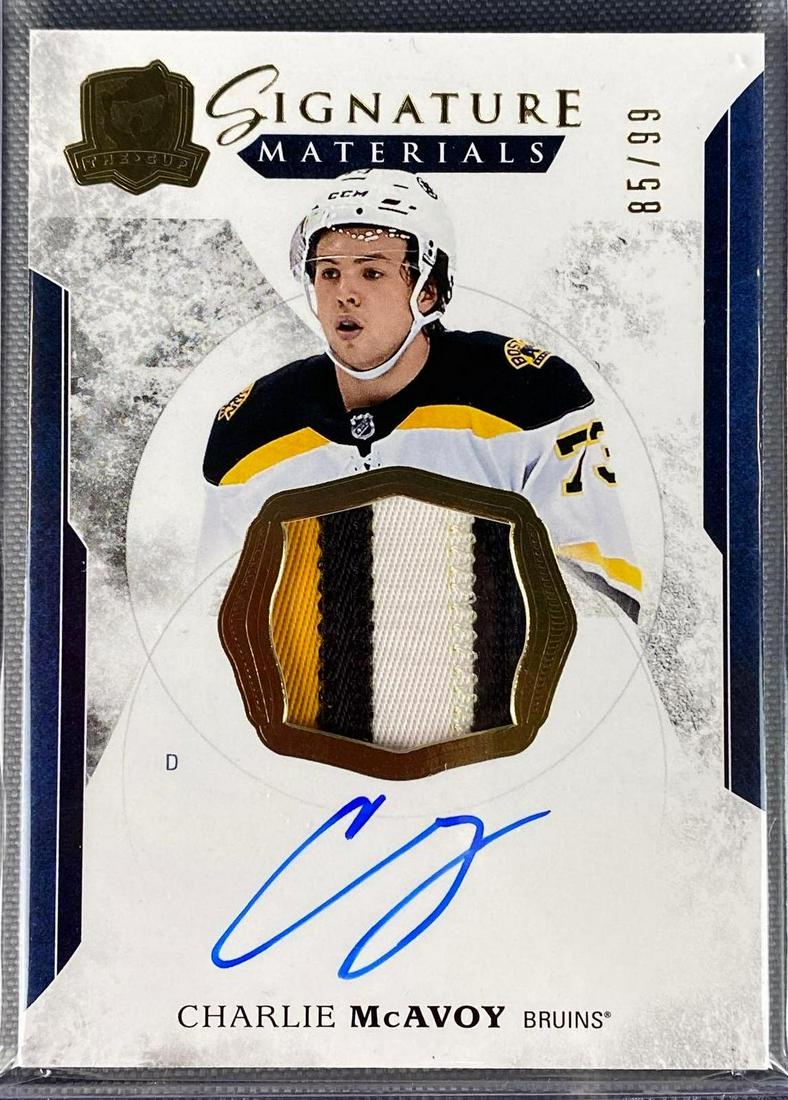 2017-18 The Cup Signature Materials Charlie McAvoy Auto Patch (1 of 4)