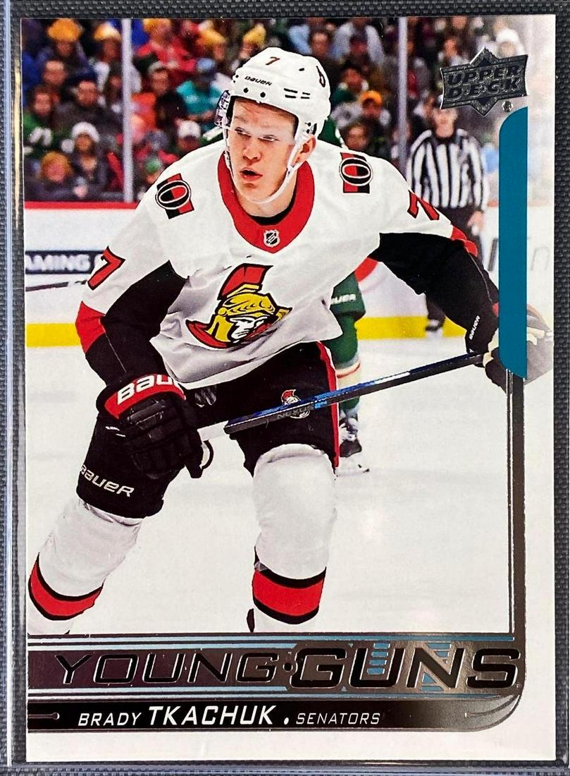 2018-19 Upper Deck Young Guns Brady Tkachuk Card (1 of 3)