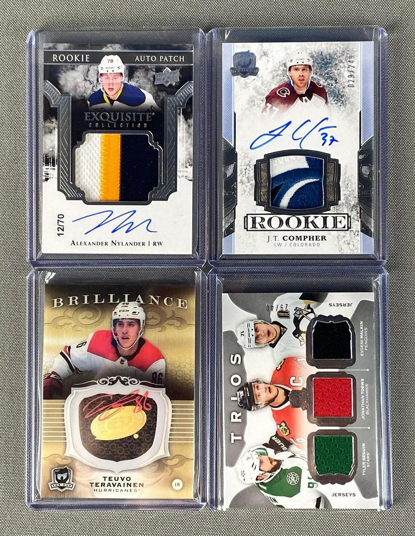 Group of 4 Upper Deck Hockey Jersey/Autograph Cards (1 of 5)