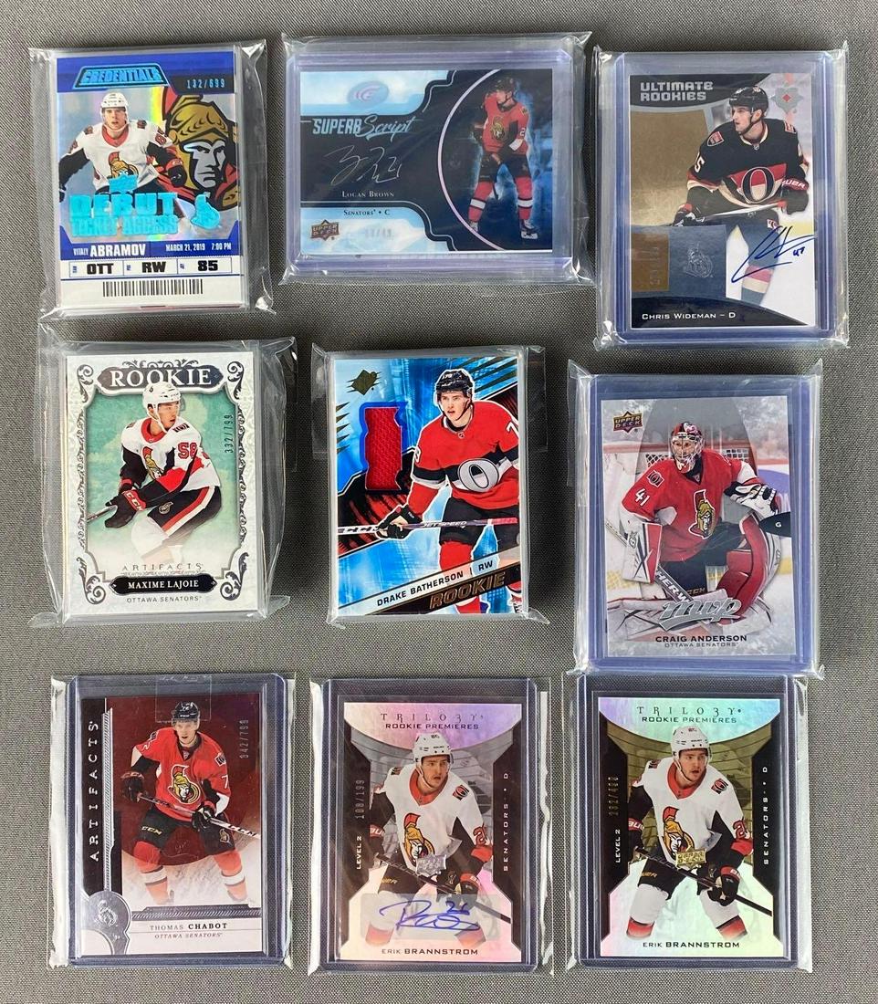 Group of 51 2016-20 Ottawa Senators Rookie Cards (1 of 3)