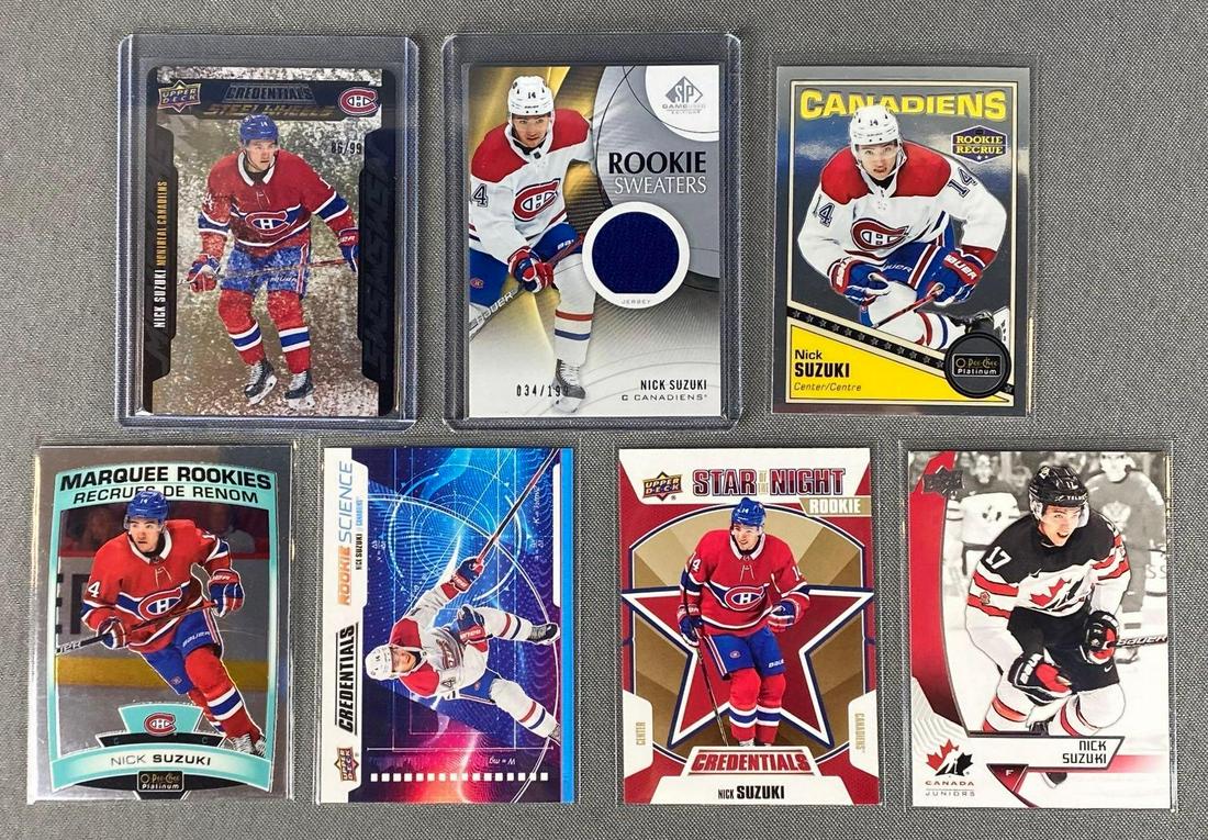 Group of 7 2019-20 Nick Suzuki Rookie Cards (1 of 8)