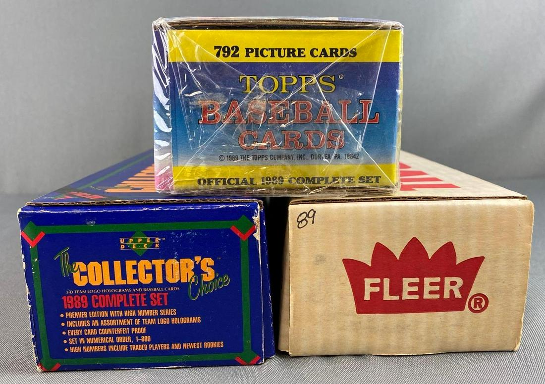Group of 3 1989 Factory  Baseball Card Sets (1 of 3)