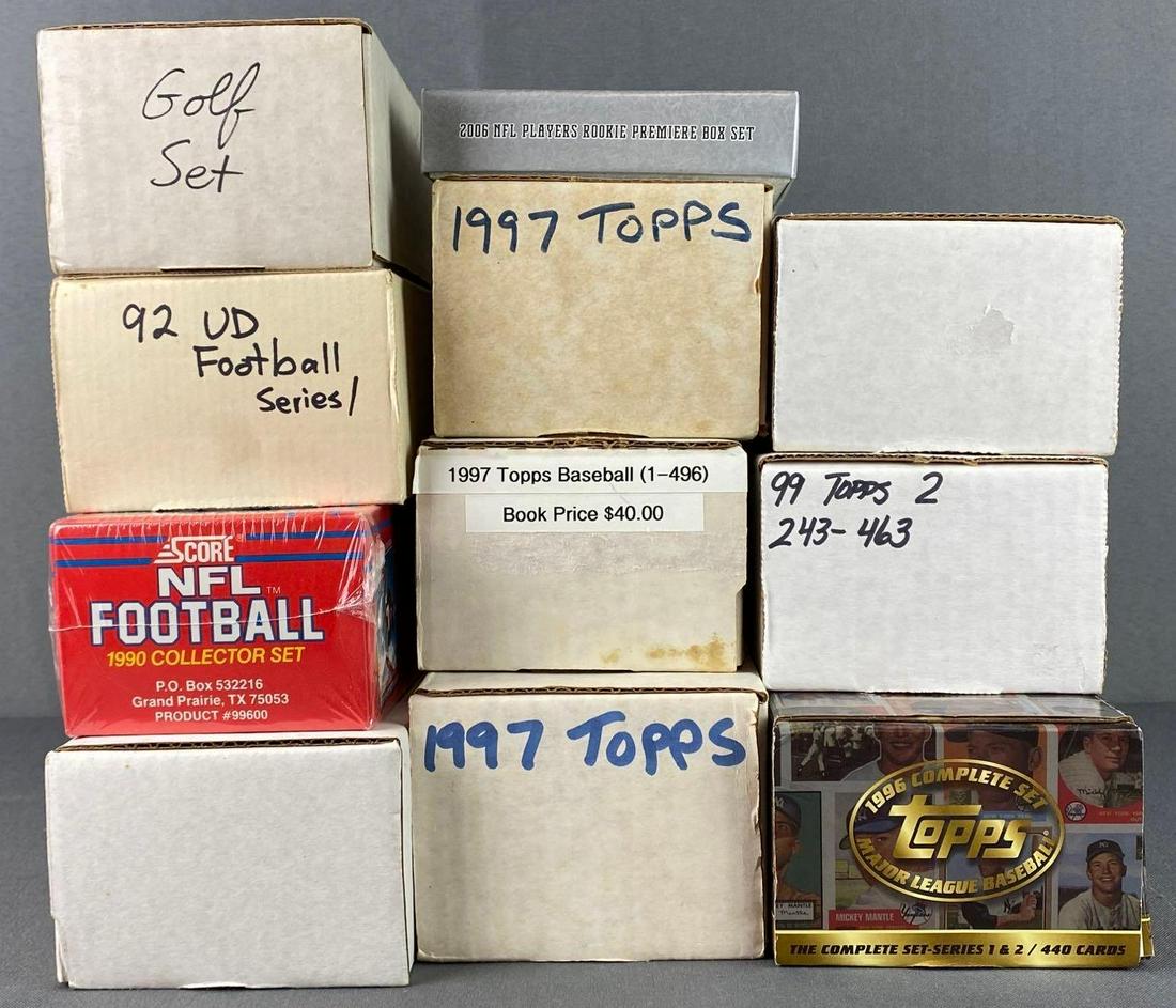 Group of 10 Baseball, Football, and Golf Card Sets (1 of 2)