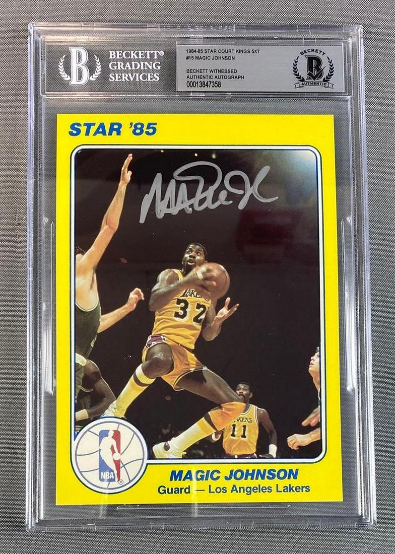 1984-85 Star Court Kings Magic Johnson #15 Autograph (1 of 2)
