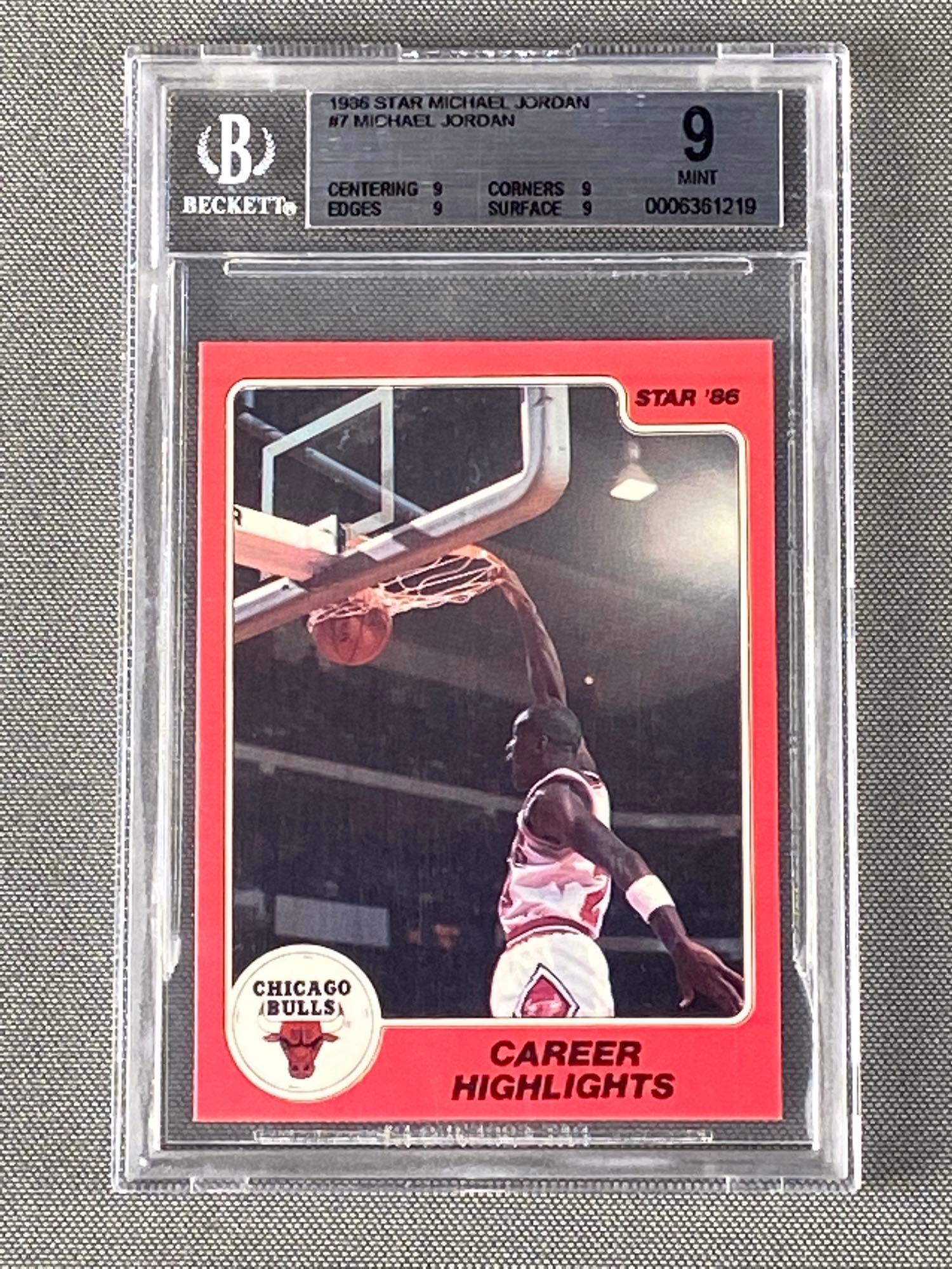 1986 Star Michael Jordan #7 Graded Beckett 9 (1 of 5)
