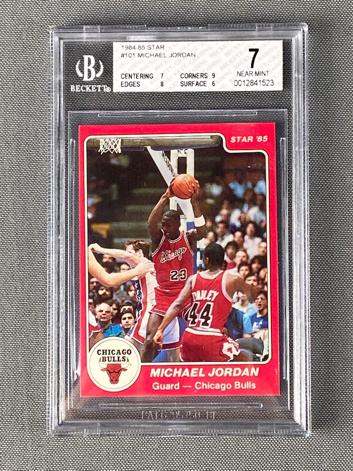 1984-85 Star Michael Jordan #101 Graded Beckett 7 (1 of 5)