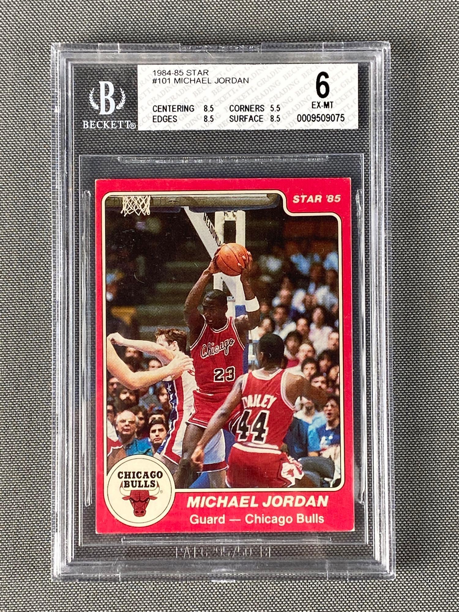1984-85 Star Michael Jordan #101 Graded Beckett 6 (1 of 5)