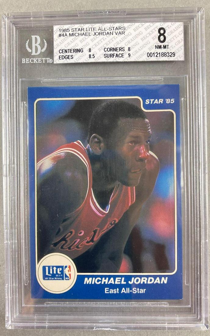 1985 Star All/Stars Michael Jordan VAR #4A BGS 8 (1 of 2)