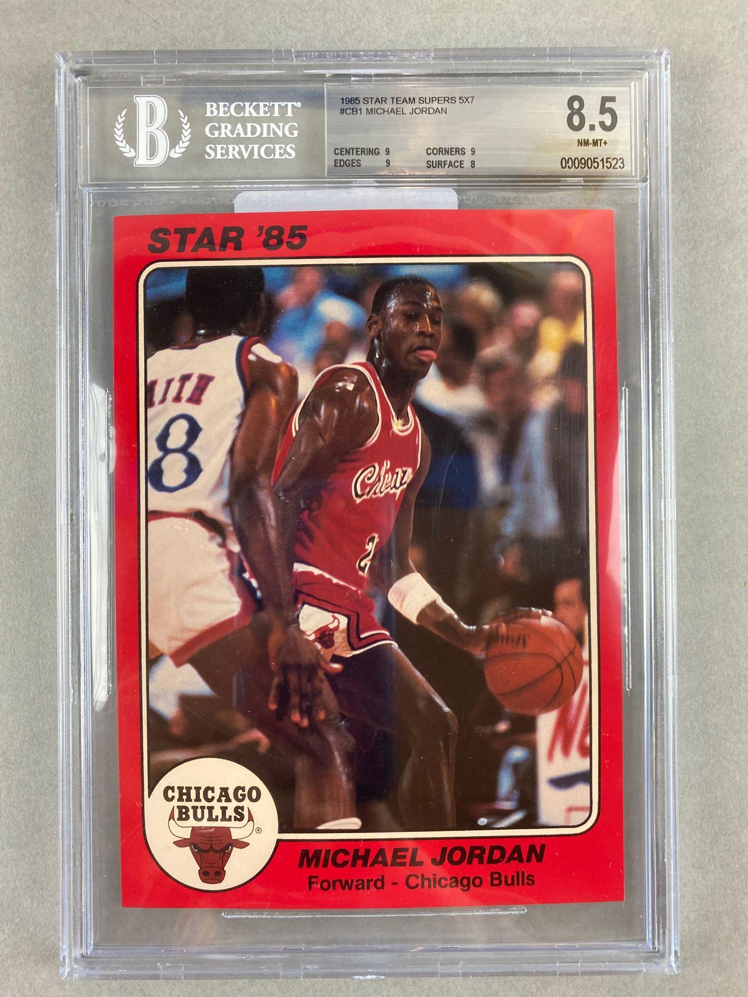 1985 Star Team Supers 5x7 Michael Jordan #CB1 BGA 8.5 (1 of 2)