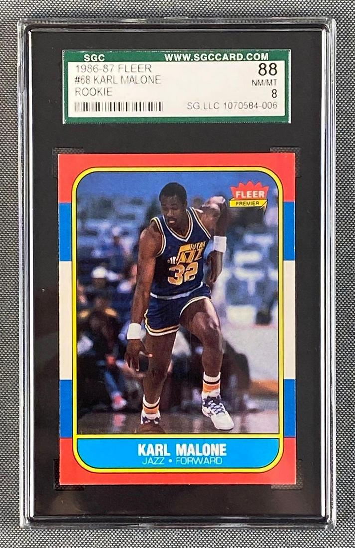 1986-87 Fleer Karl Malone #68 SGC 8 (1 of 4)