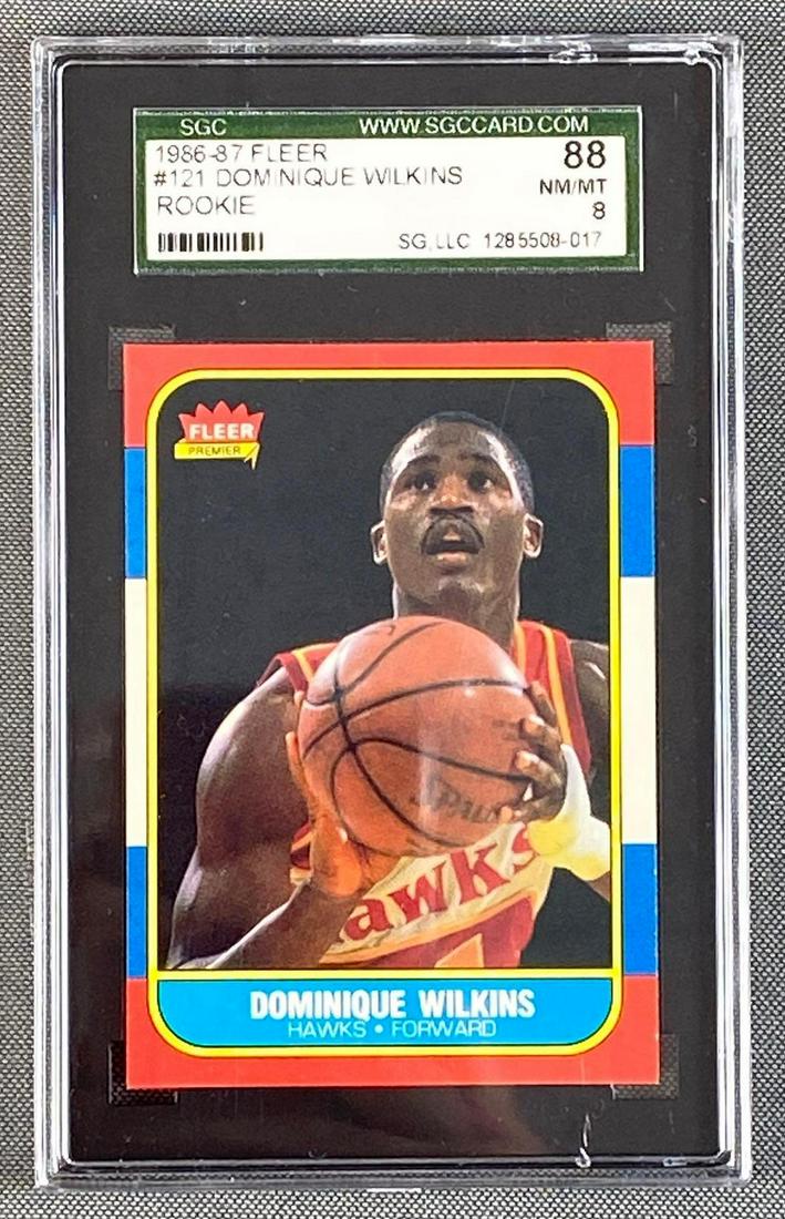 1986-87 Fleer Dominique Wilkins #121 SGC 8 (1 of 4)