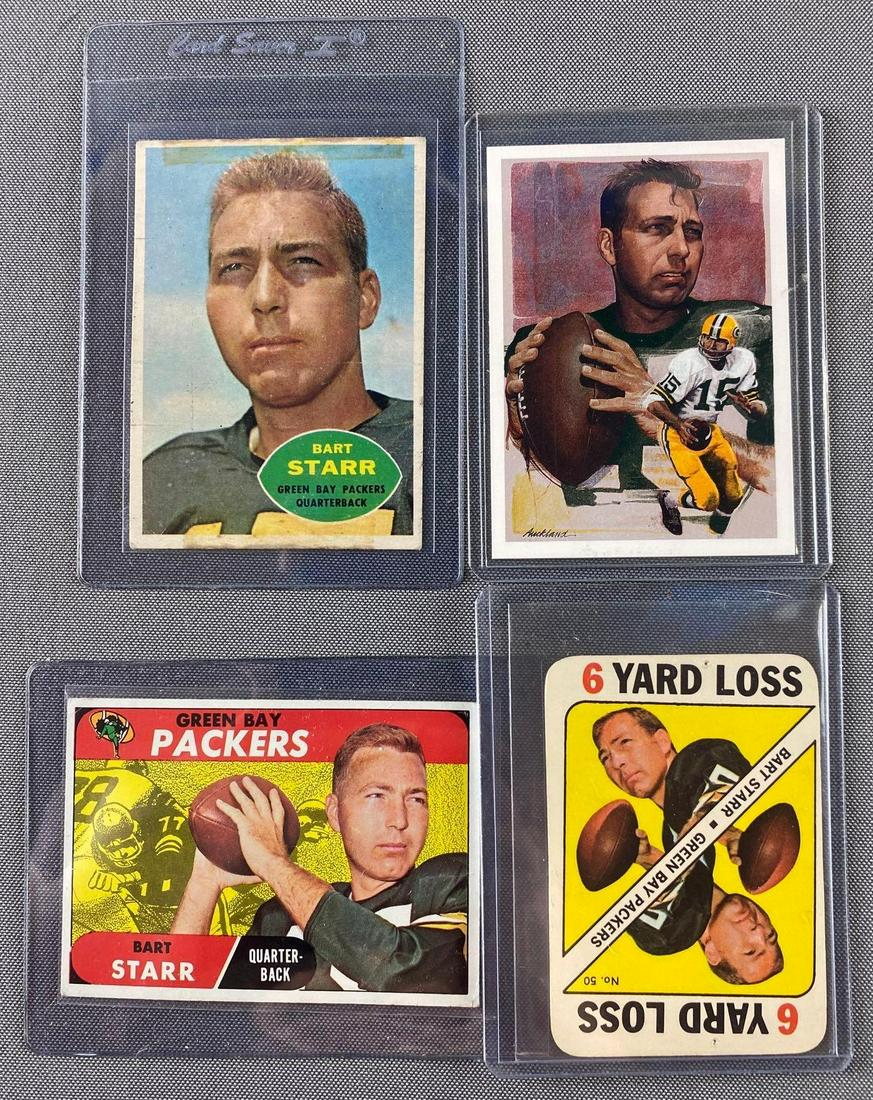 Group of 4 Bart Starr Cards (1 of 2)