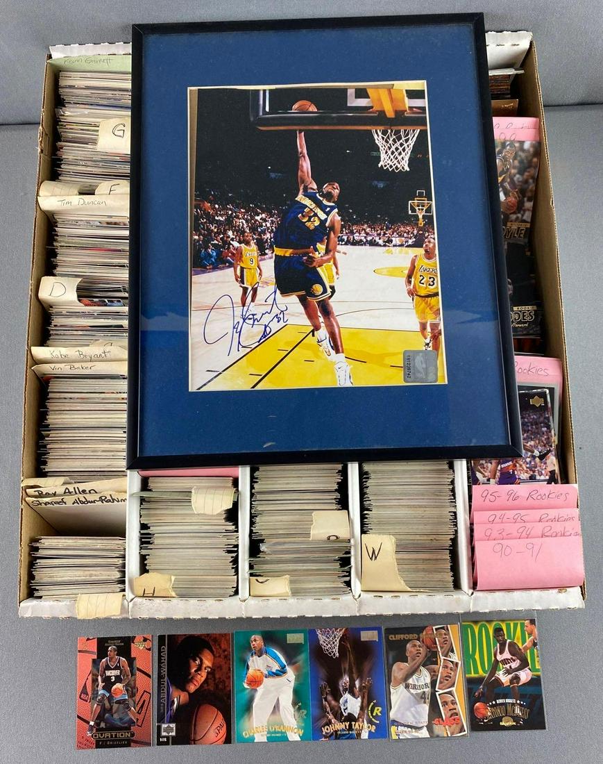 Group of 4000+ Basketball Cards & Joe Smith Signed Photograph: All are stars and rookies. Includes Joe Smith signed photo.