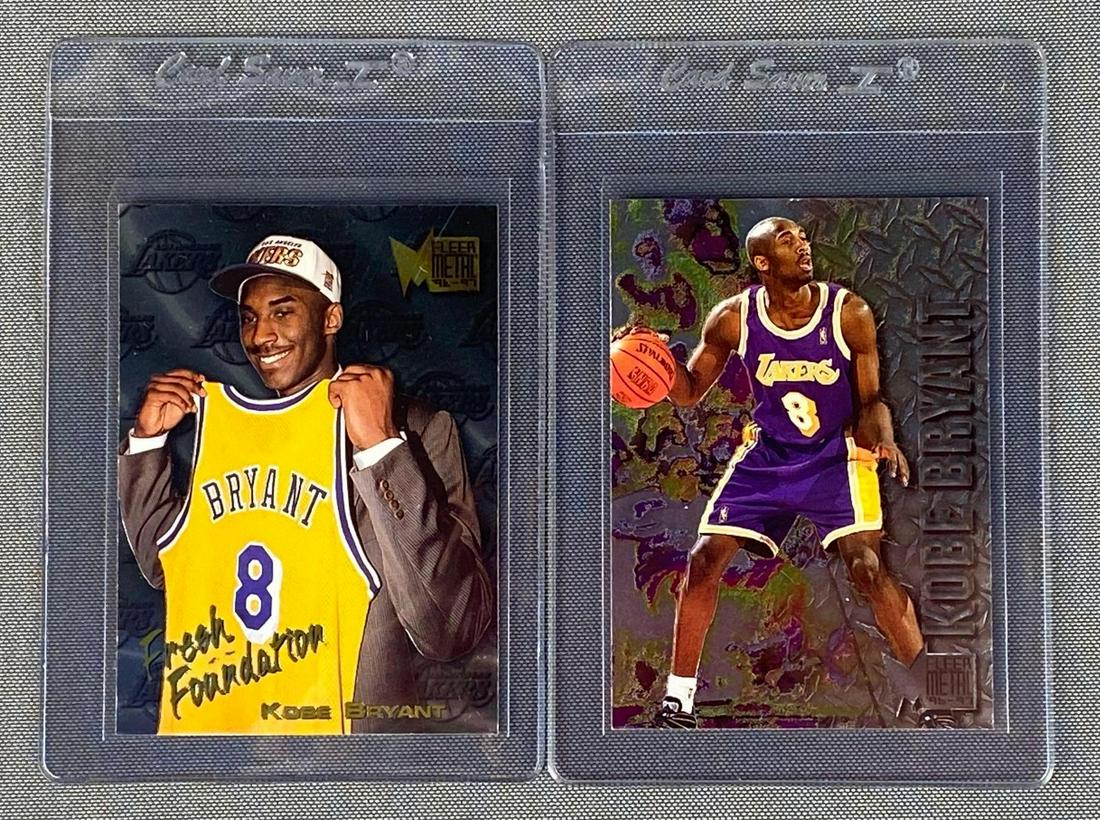 Group of 2 1996-97 Fleer Metal Kobe Bryant Rookie Cards (1 of 5)