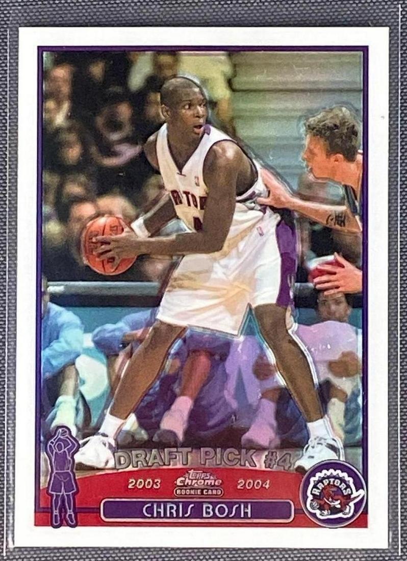 2003-04 Topps Chrome Refractor Chris Bosh #114 Rookie Card (1 of 3)